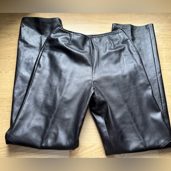 Danier Leather High Rise Straight Leg Pants Sz 6 - Picture 2 of 11